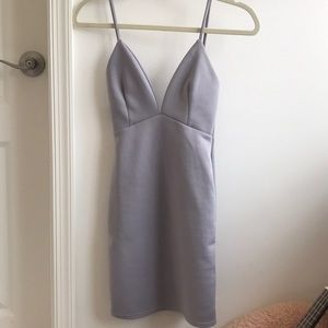 Missguided Gray Bodycon Dress